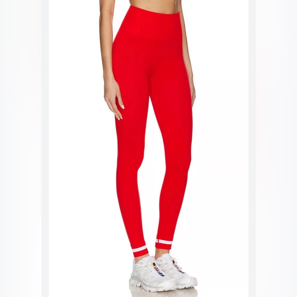 The Upside Form Seamless 25" Midi Leggings Sz 6 Red White